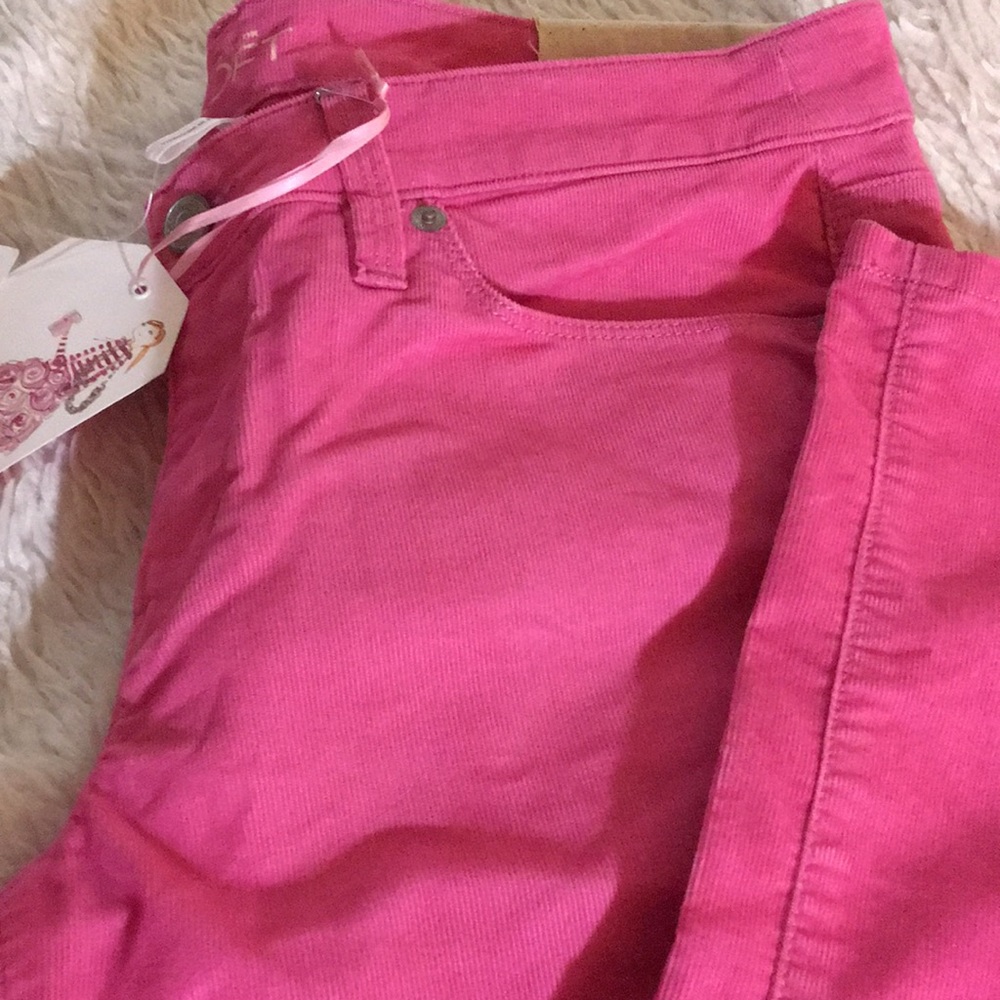 Ann Taylor Loft pink corduroy pants - Picture 2 of 7